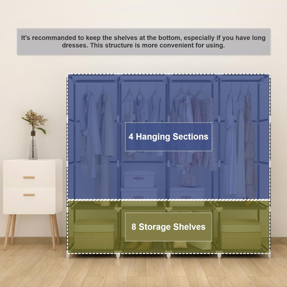 Armario Portátil con Envío en  - Wardrobe Closet Portable Fabric Cover reseña y precio