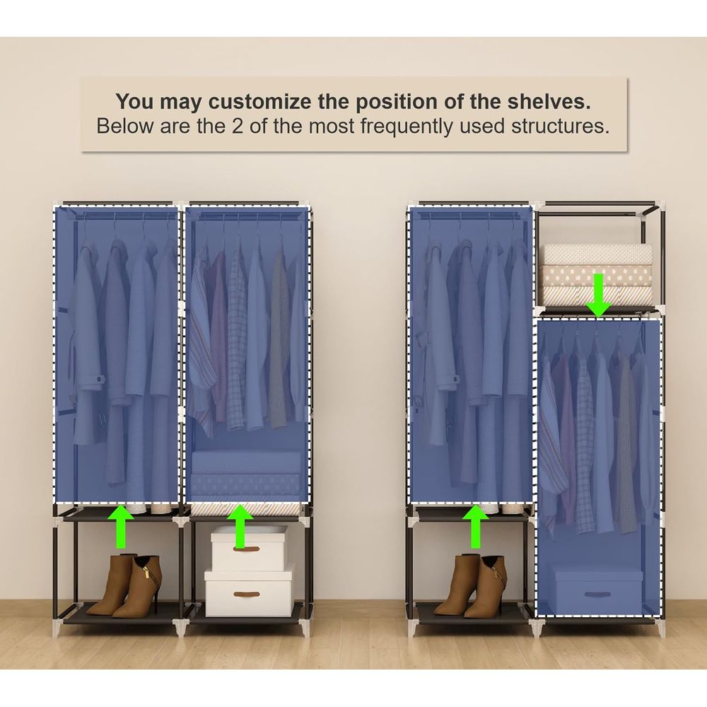 Armario Portátil para Espacios - Wardrobe Closet Portable Fabric Cover reseña y precio