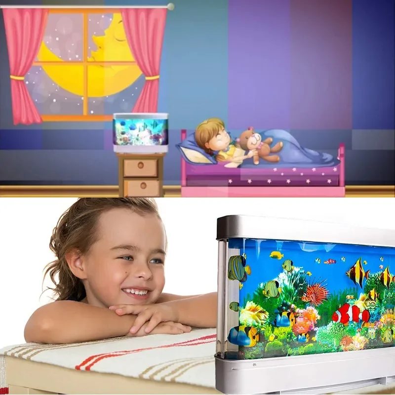 Lámparas de tanque de peces tr - Floating Nightstand With Led Light reseña y precio