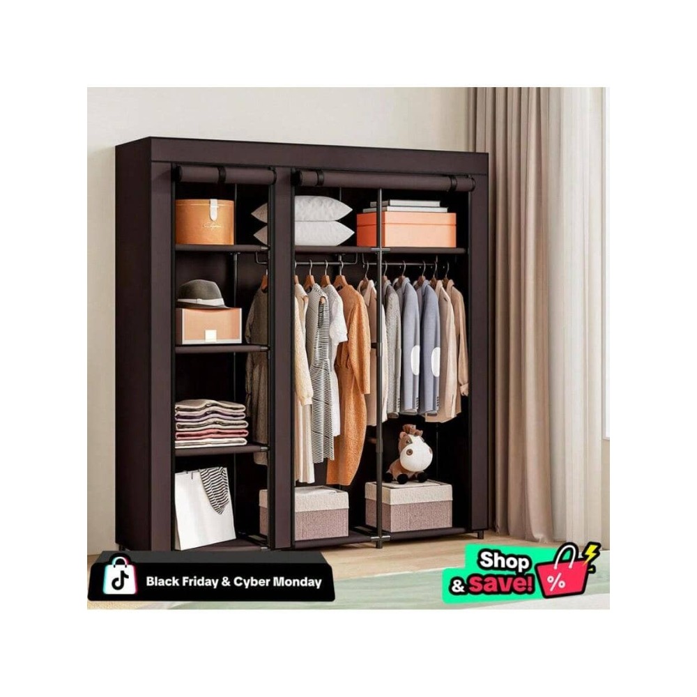 Armario Portátil Organizador d - Wardrobe Closet Portable Fabric Cover reseña y precio