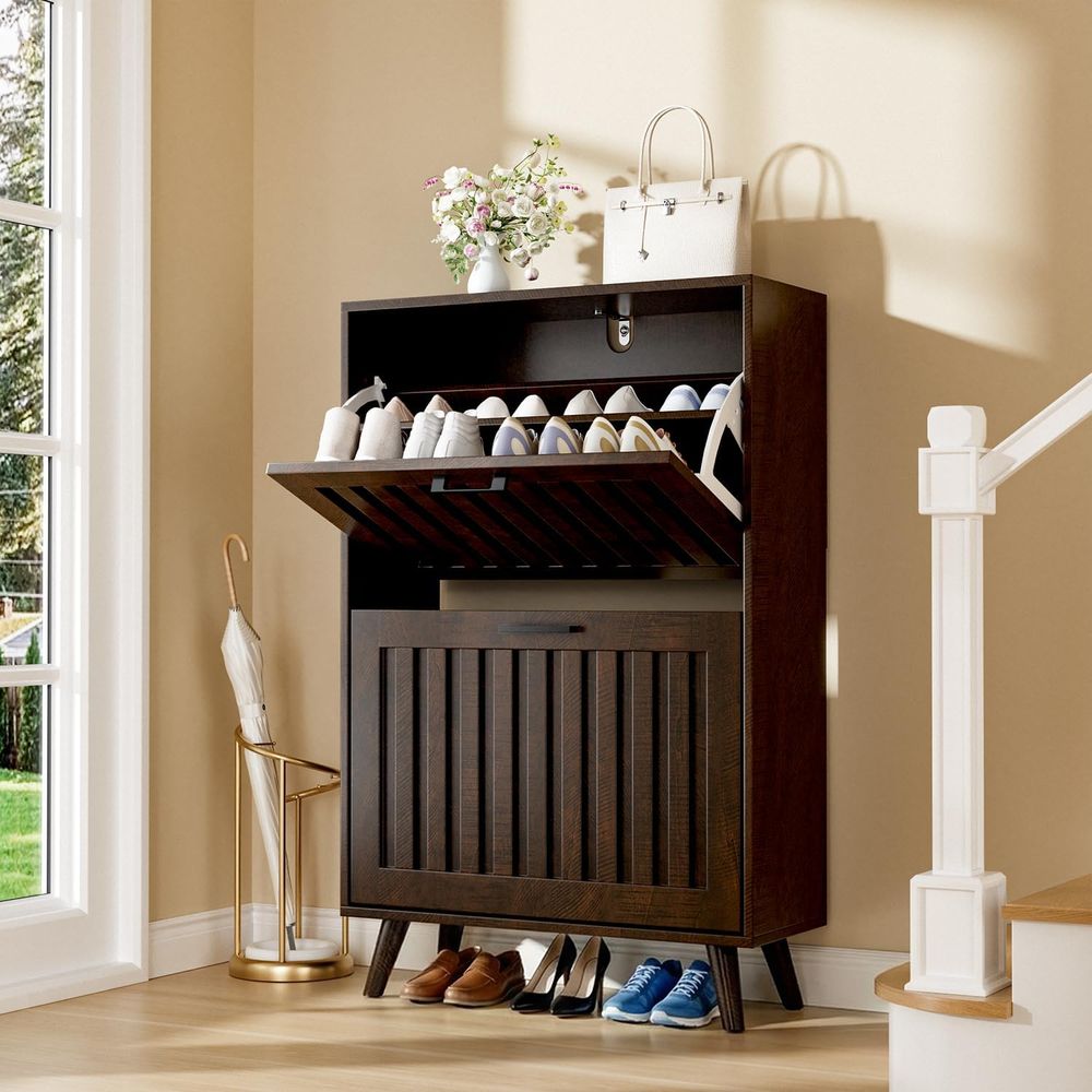 Mueble zapatero o estantería e - Shoe Rack Cabinet Narrow Entryway reseña y precio