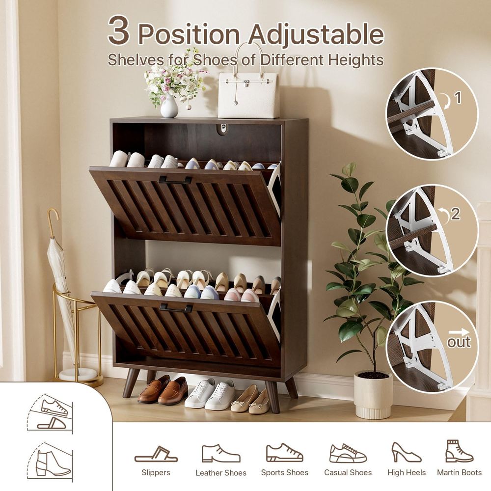 Mueble zapatero o estantería e - Shoe Rack Cabinet Narrow Entryway reseña y precio