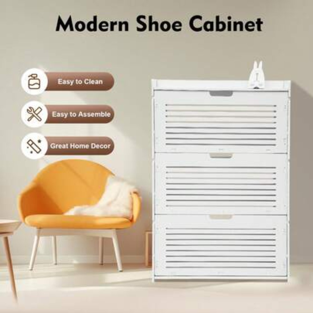 Mueble moderno para guardar za - Shoe Rack Cabinet Narrow Entryway reseña y precio
