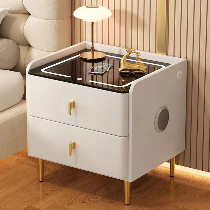 Mesita de Noche de Estilo Nórd - Solid Wood Nightstand 2 Drawers reseña y precio