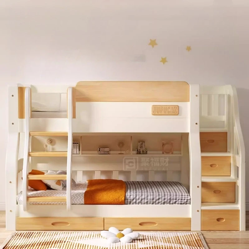 Cama Doble Tipo Loft con Escal - King Size Bed Frame With Storage Drawers reseña y precio