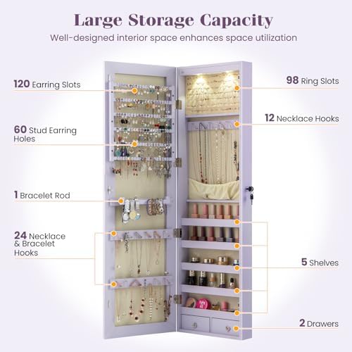 Armario para Joyas de Pared o  - Full Length Mirror Jewelry Armoire reseña y precio