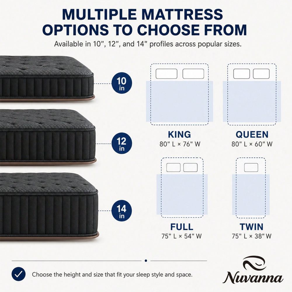 Colchón, Tamaños 8, 10, 12, 14 - Memory Foam Mattress In A Box Queen reseña y precio