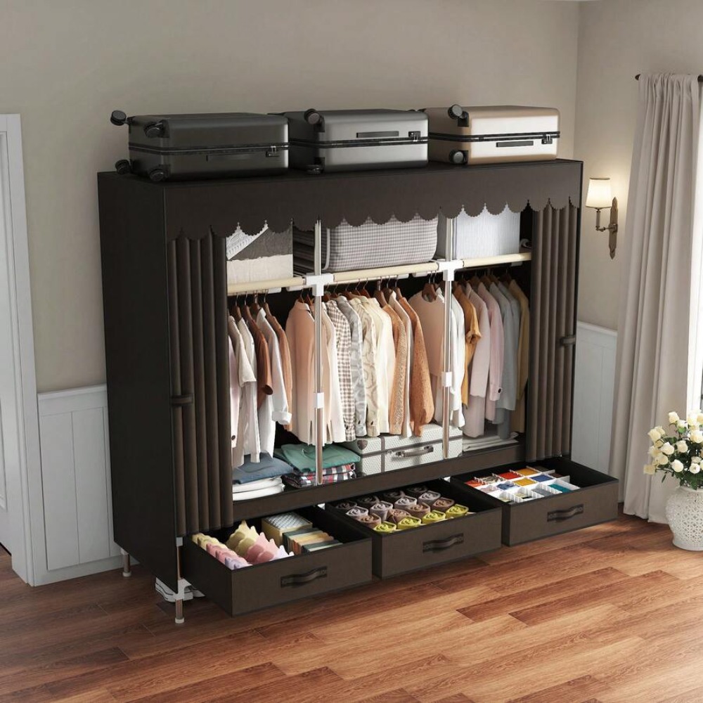 Armario Portátil con Estructur - Wardrobe Closet Portable Fabric Cover reseña y precio