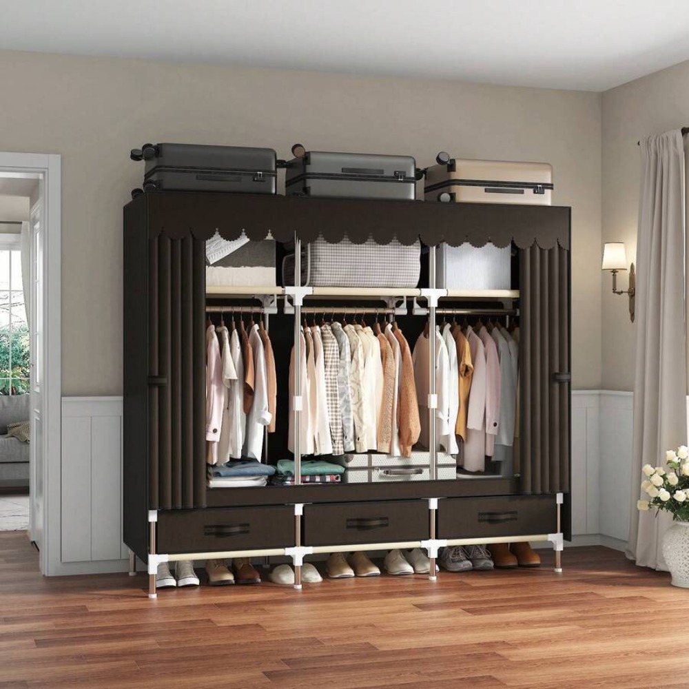 Armario Portátil con Estructur - Wardrobe Closet Portable Fabric Cover reseña y precio