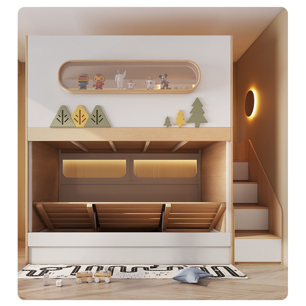 Cama litera infantil tipo cáps - Bunk Bed With Stairs And Slide reseña y precio