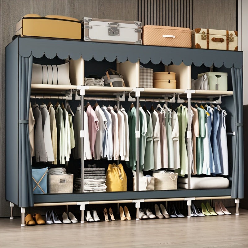 Organizador de armario portáti - Wardrobe Closet Portable Fabric Cover reseña y precio