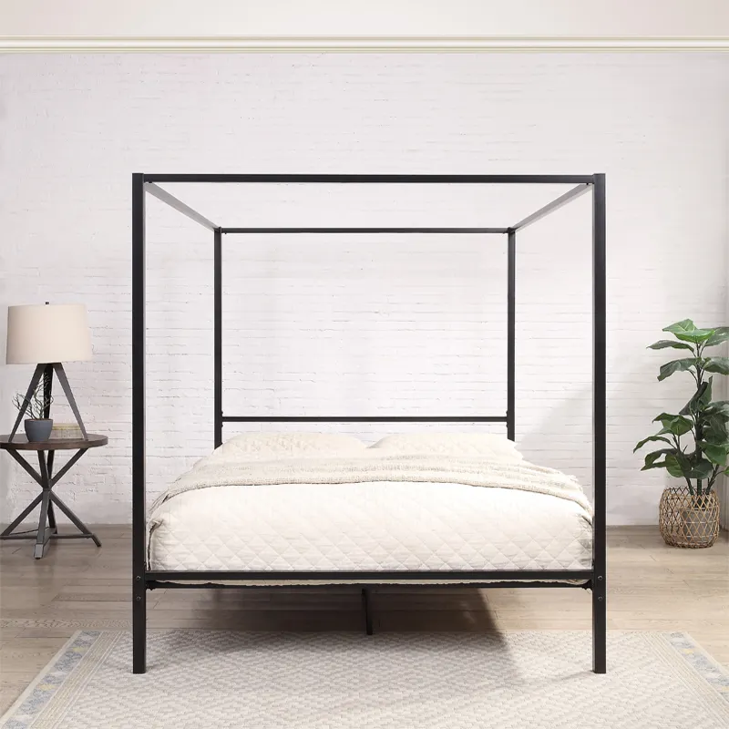 Cama con dosel de metal de dis - Canopy Bed Frame Metal Queen reseña y precio