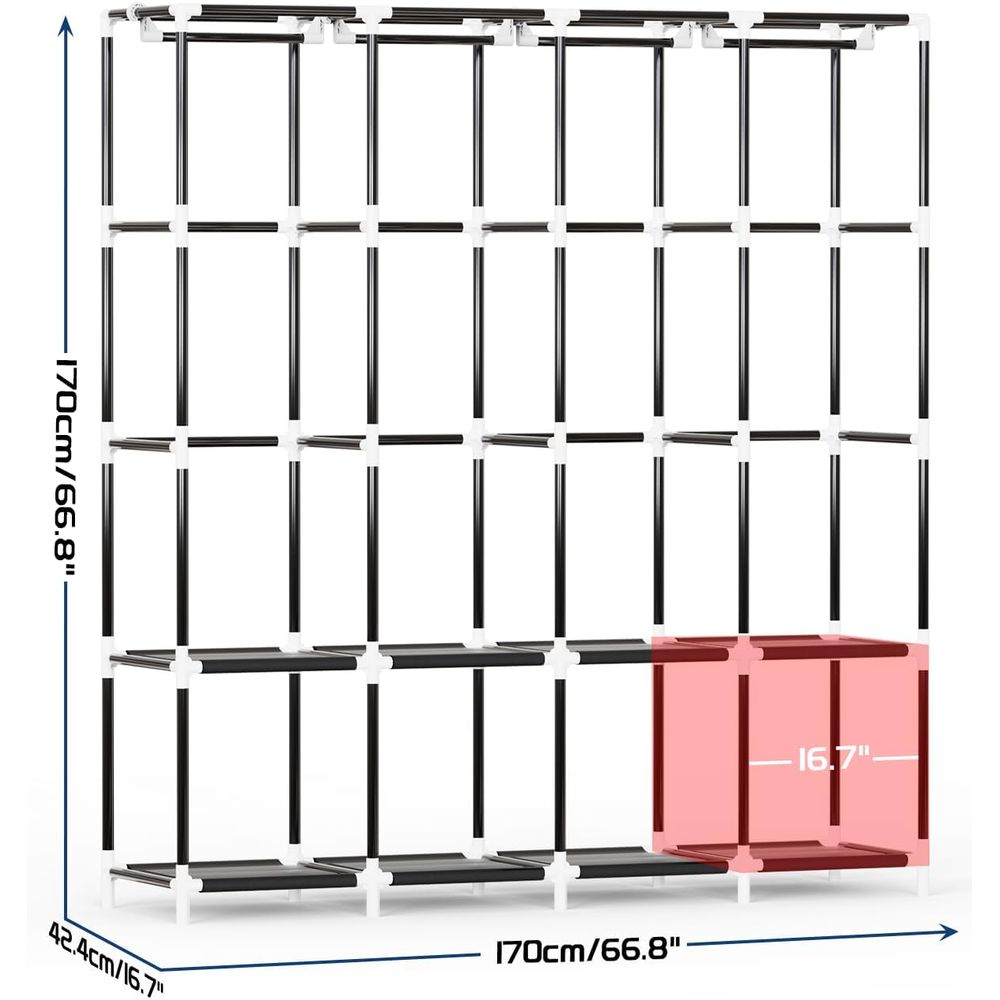Organizador de Ropa con 4 Barr - Wardrobe Closet Portable Fabric Cover reseña y precio