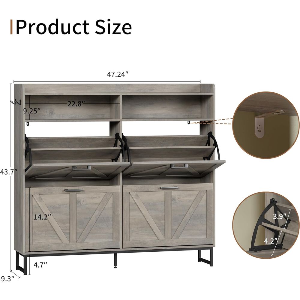 Mueble para guardar zapatos co - Shoe Rack Cabinet Narrow Entryway reseña y precio