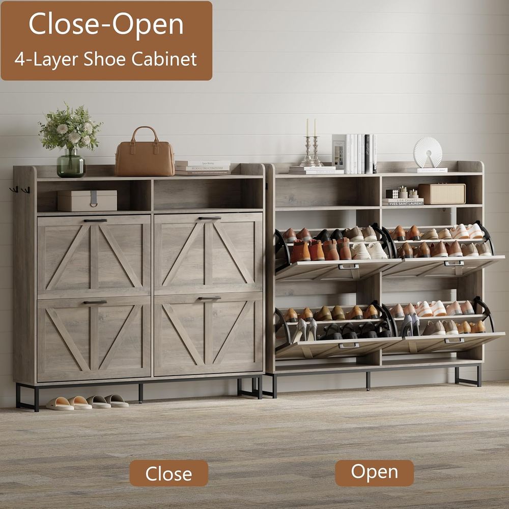 Mueble para guardar zapatos co - Shoe Rack Cabinet Narrow Entryway reseña y precio