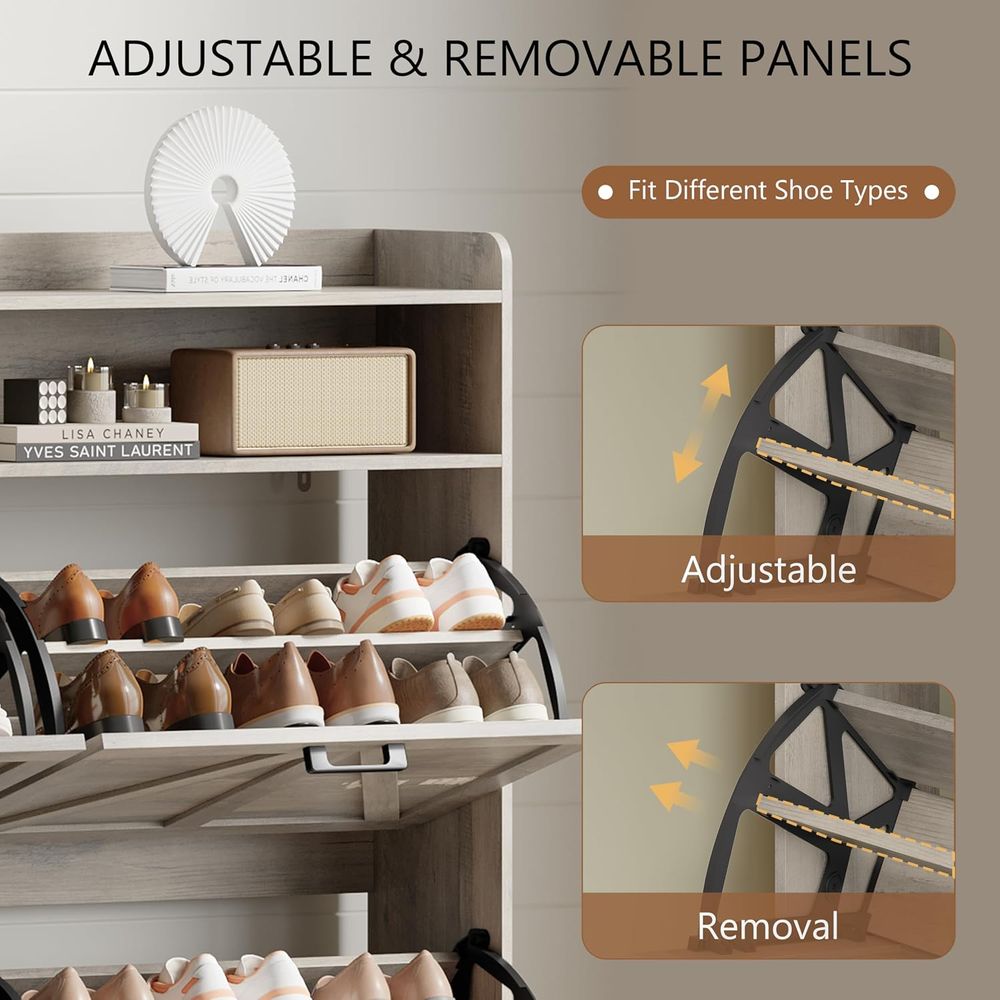 Mueble para guardar zapatos co - Shoe Rack Cabinet Narrow Entryway reseña y precio