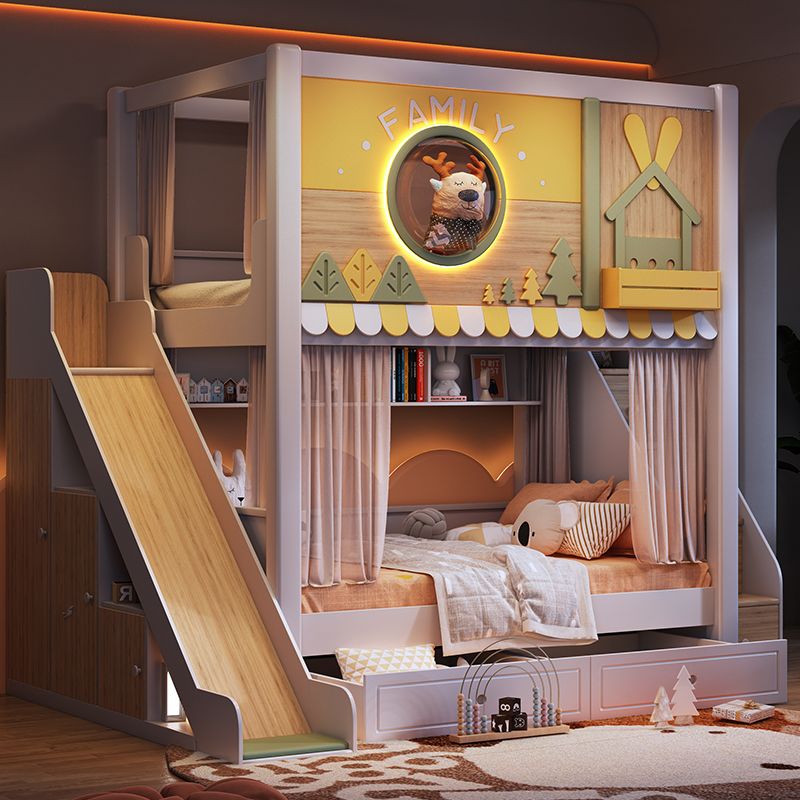 Cama litera infantil moderna c - Bunk Bed With Stairs And Slide reseña y precio