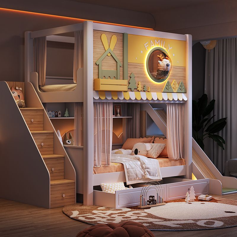 Cama litera infantil moderna c - Bunk Bed With Stairs And Slide reseña y precio
