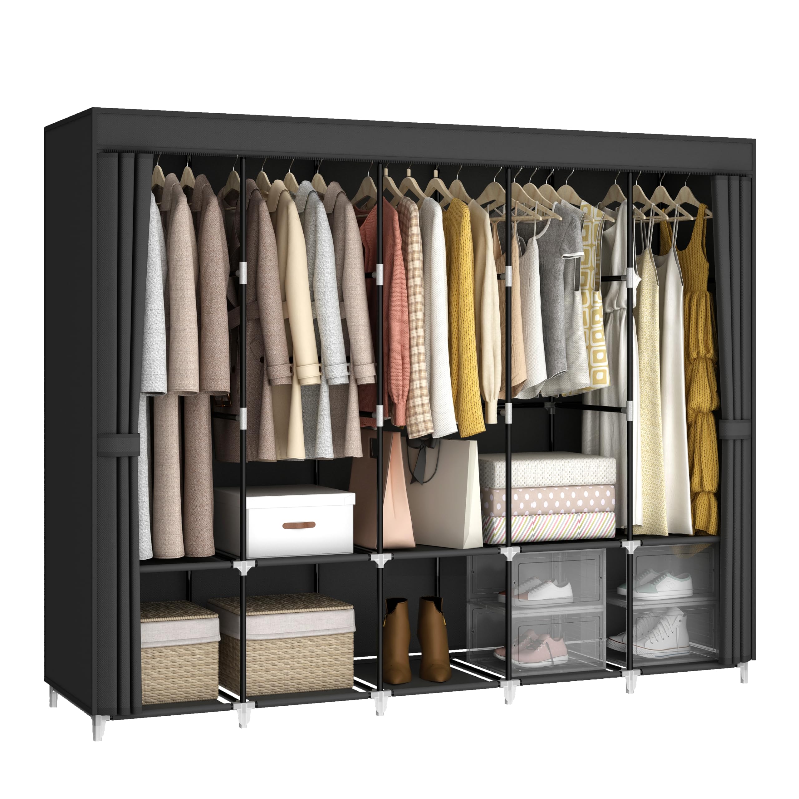 Armario Portátil de Gran Capac - Wardrobe Closet Portable Fabric Cover reseña y precio