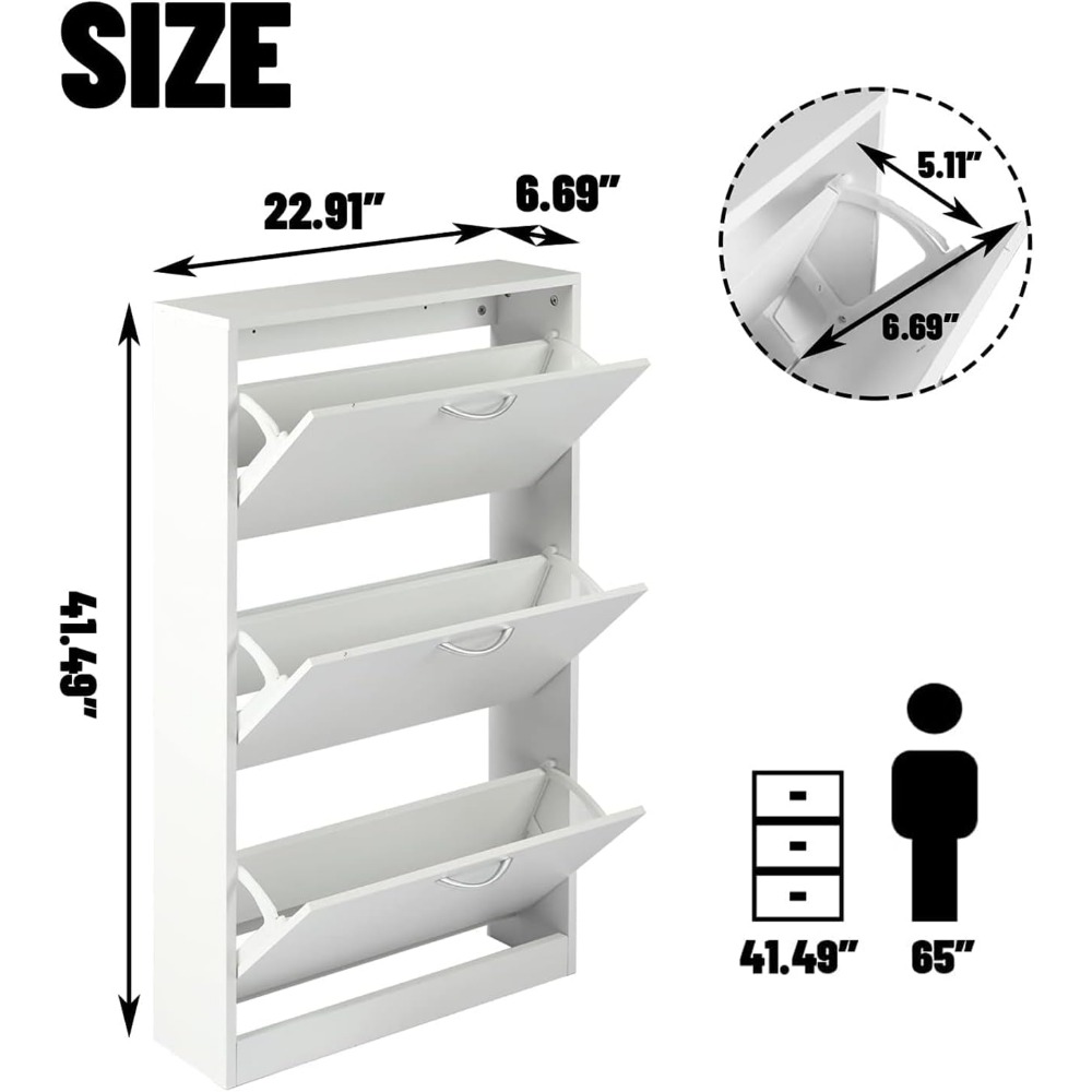 Zapatero Estrecho para Entrada - Shoe Rack Cabinet Narrow Entryway reseña y precio