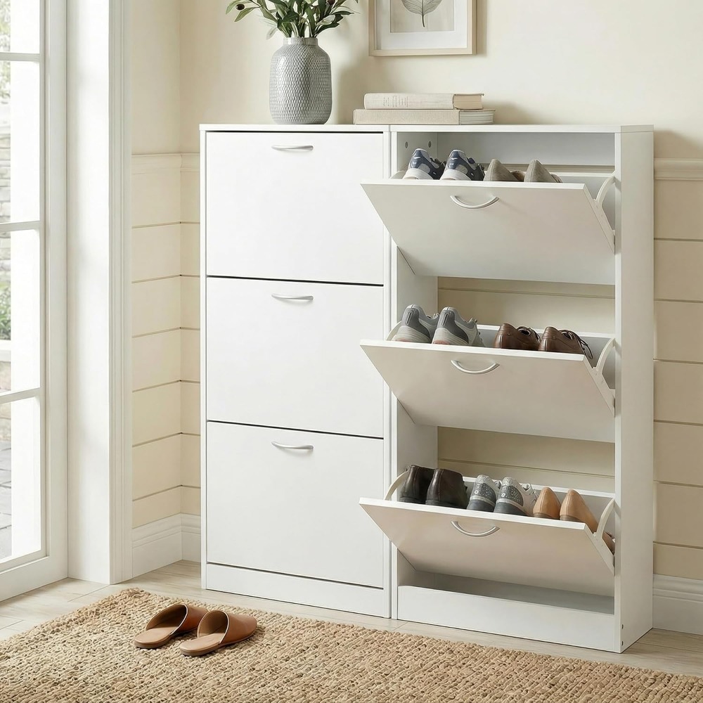 Zapatero Estrecho para Entrada - Shoe Rack Cabinet Narrow Entryway reseña y precio