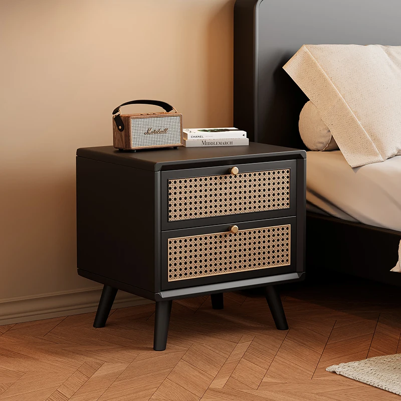 Mesa de Noche de Madera Maciza - Solid Wood Nightstand 2 Drawers reseña y precio