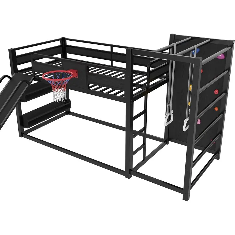 Cama litera metálica doble con - Bunk Bed With Stairs And Slide reseña y precio